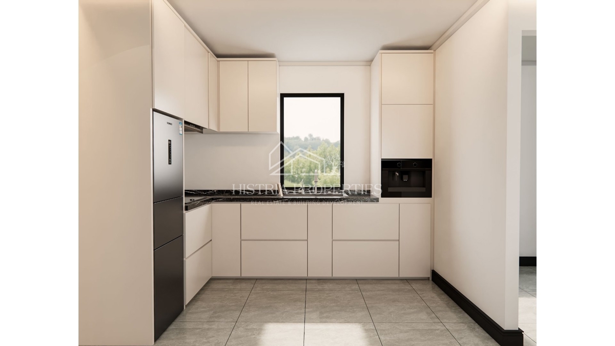 Apartma s teraso v novi stavbi na atraktivni lokaciji 900m od plaže