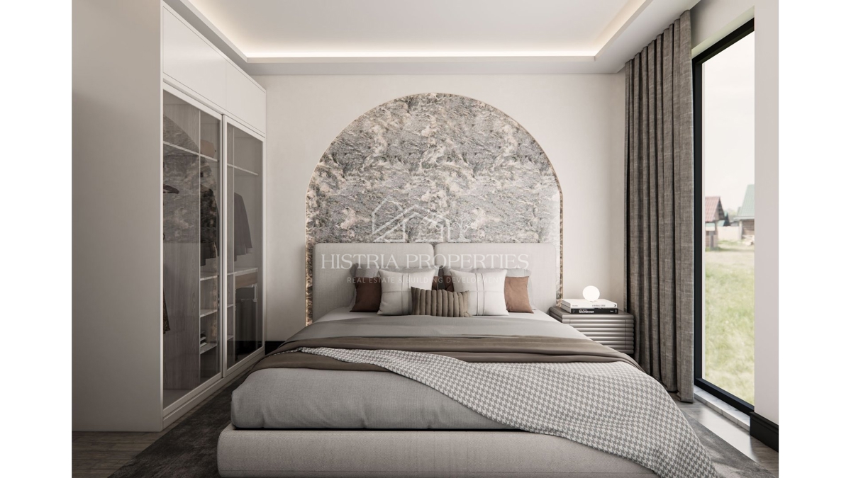 Apartma s teraso v novi stavbi na atraktivni lokaciji 900m od plaže