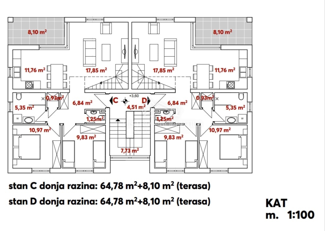 Pogled na morje iz vsakega stanovanja na zemljišču z gradbenim dovoljenjem