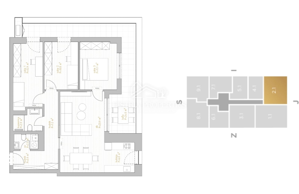 Izjemno kakovostno stanovanje s teraso in čudovitim razgledom, z bogato vsebino