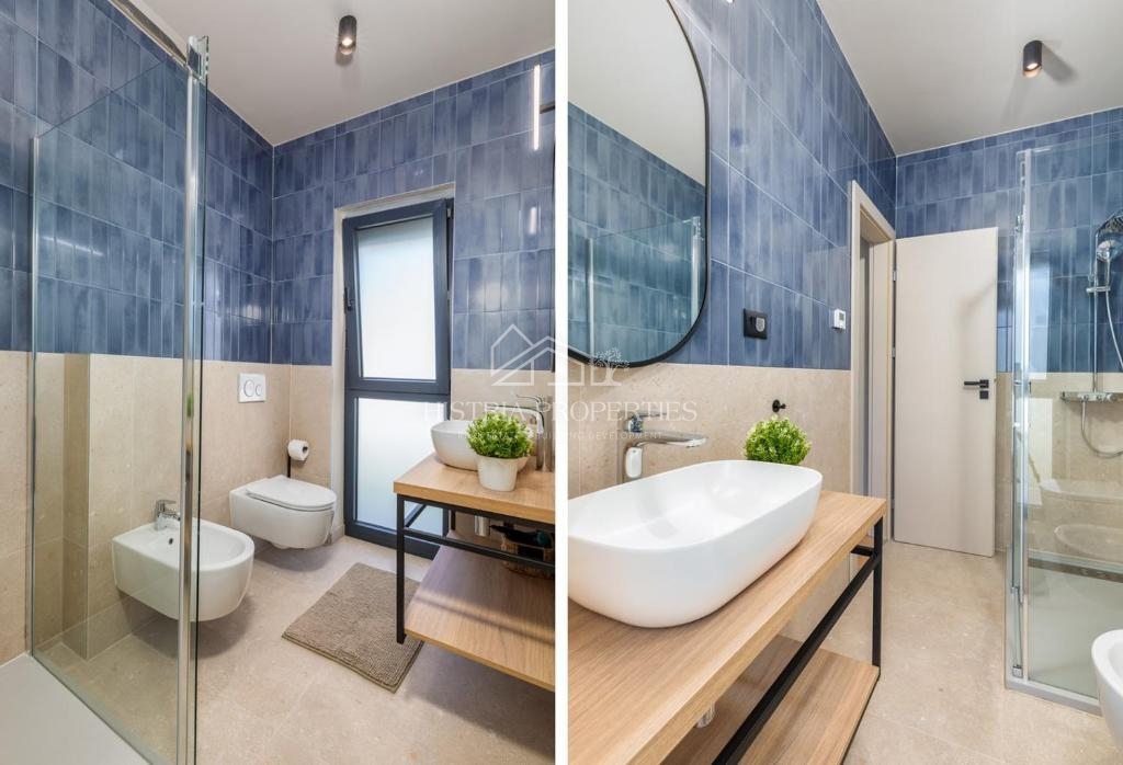 Skrbno opremljena dizajnerska vila v središču naseljenega kraja v bližini Poreča