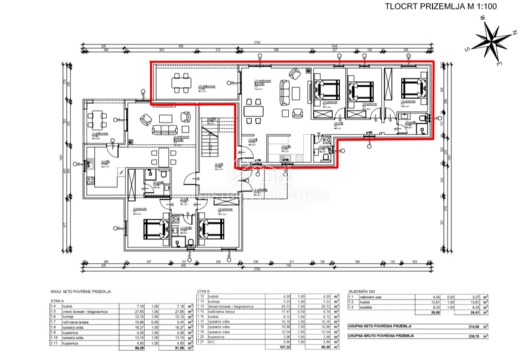 Apartma z dvoriščem na odlični lokaciji 900m od morja