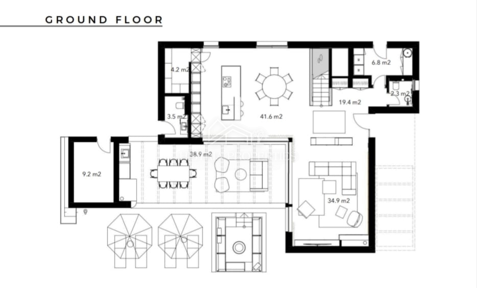 Panoramski pogled na morje in atraktivna lokacija s sodobnim projektom, pripravljenim za gradnjo