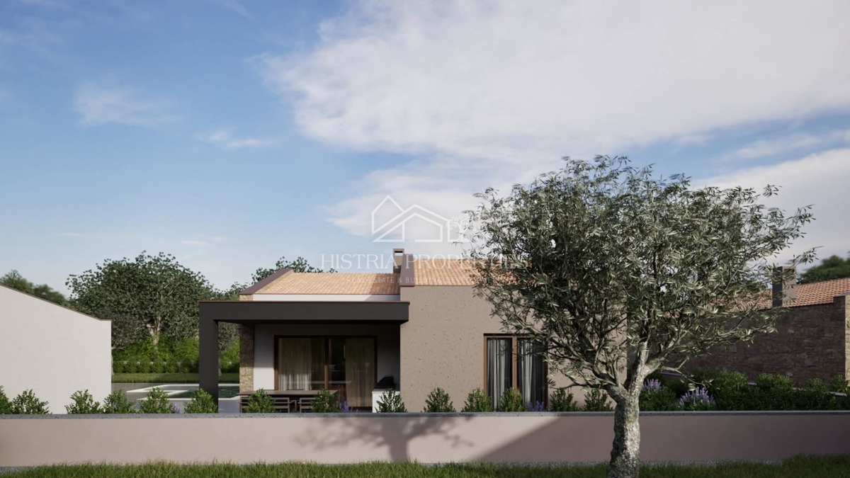 Elegantna enonadstropna hiša z bazenom v mirni istrski vasici