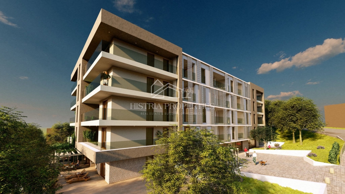 Izjemno kakovostna novogradnja in stanovanje z veliko teraso in pogledom na morje