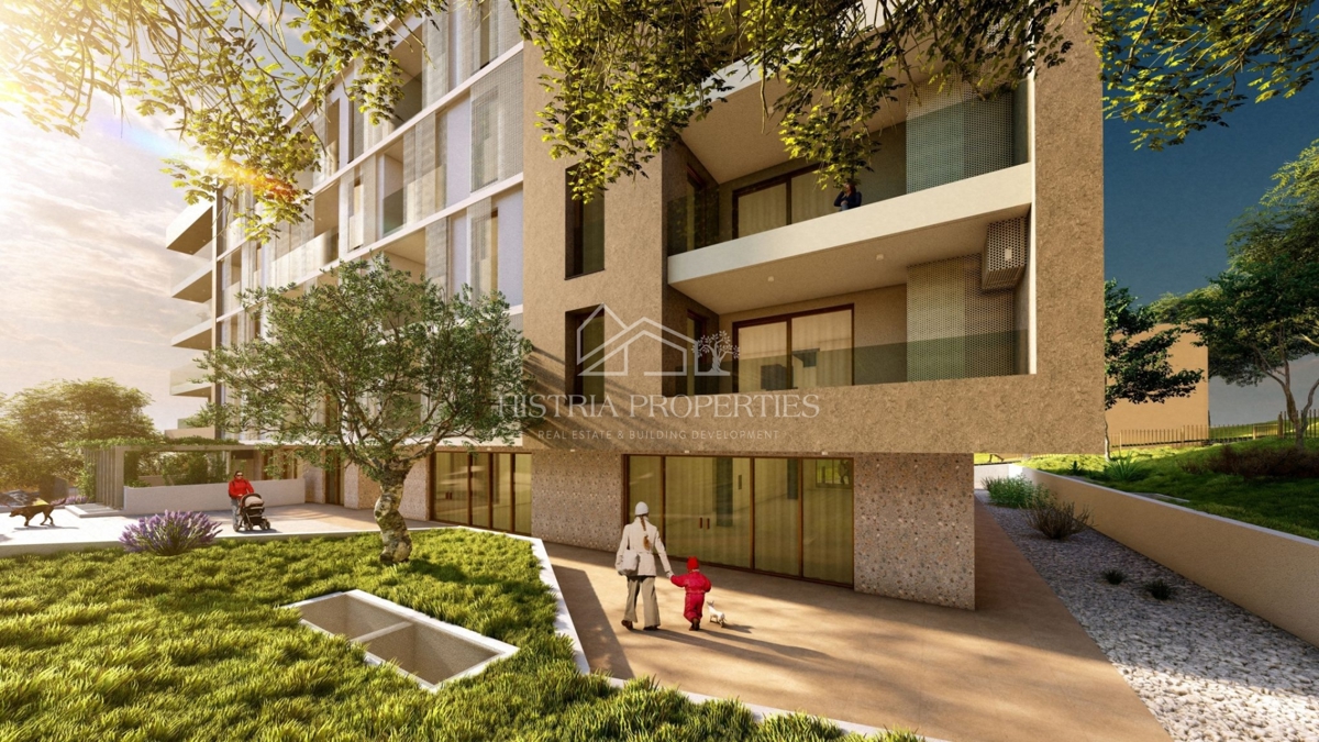 Izjemno kakovostna novogradnja in stanovanje z veliko teraso in pogledom na morje