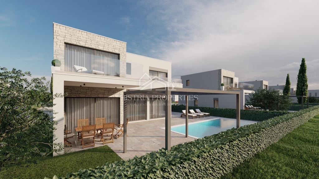 Nov stanovanjski kompleks in moderna udobna vila z bazenom v bližini Poreča