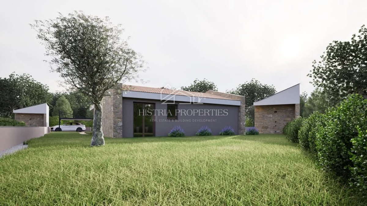 Enonadstropna hiša z bazenom, čudovit in sodoben dizajn, s pogledom na naravo