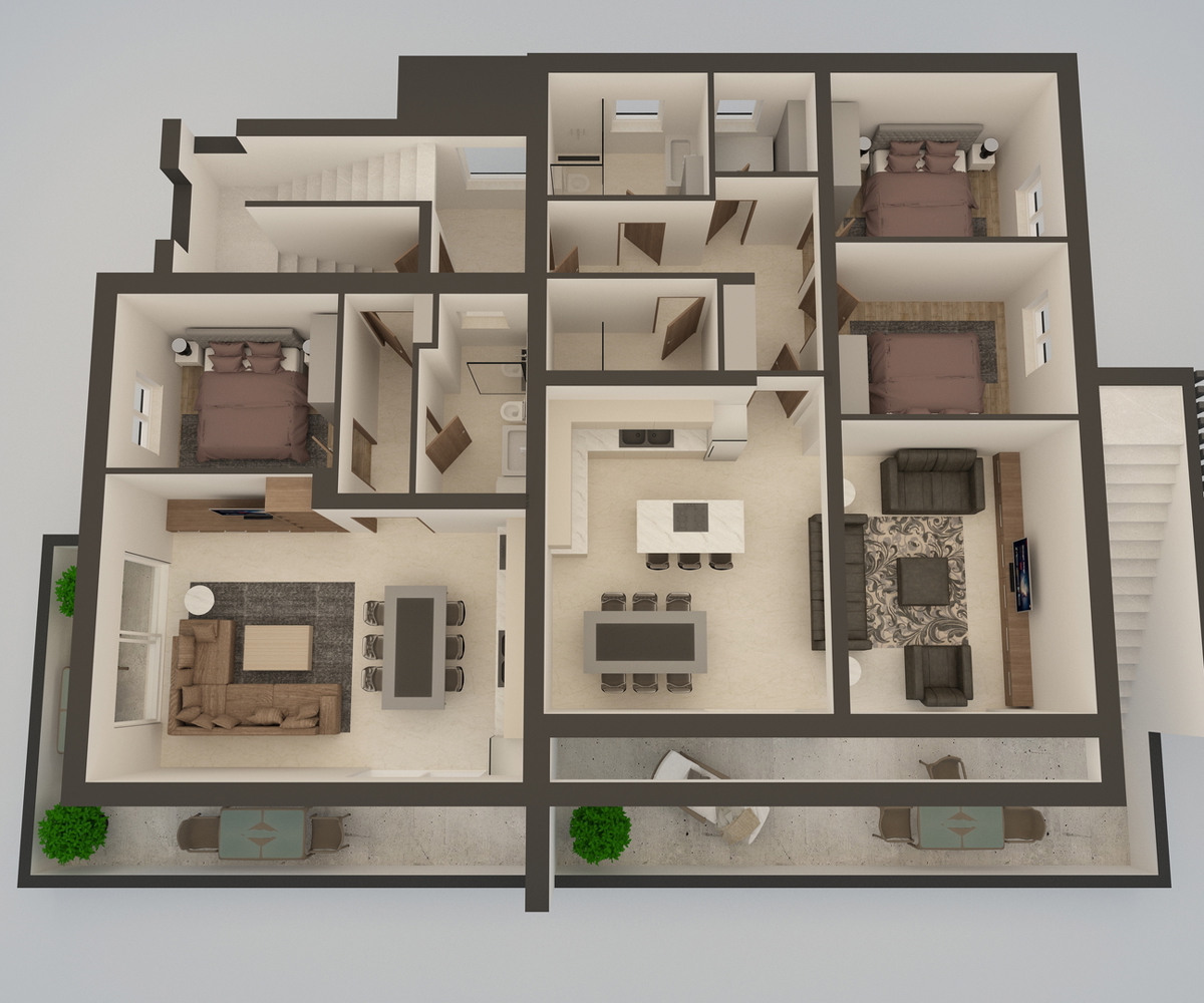 Moderno opremljen enosobni penthouse v Sukošanu