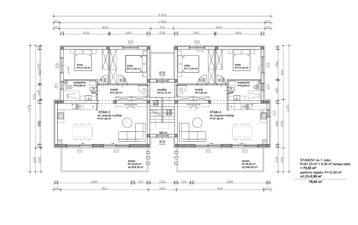 Novogradnja v bližini morja in plaže