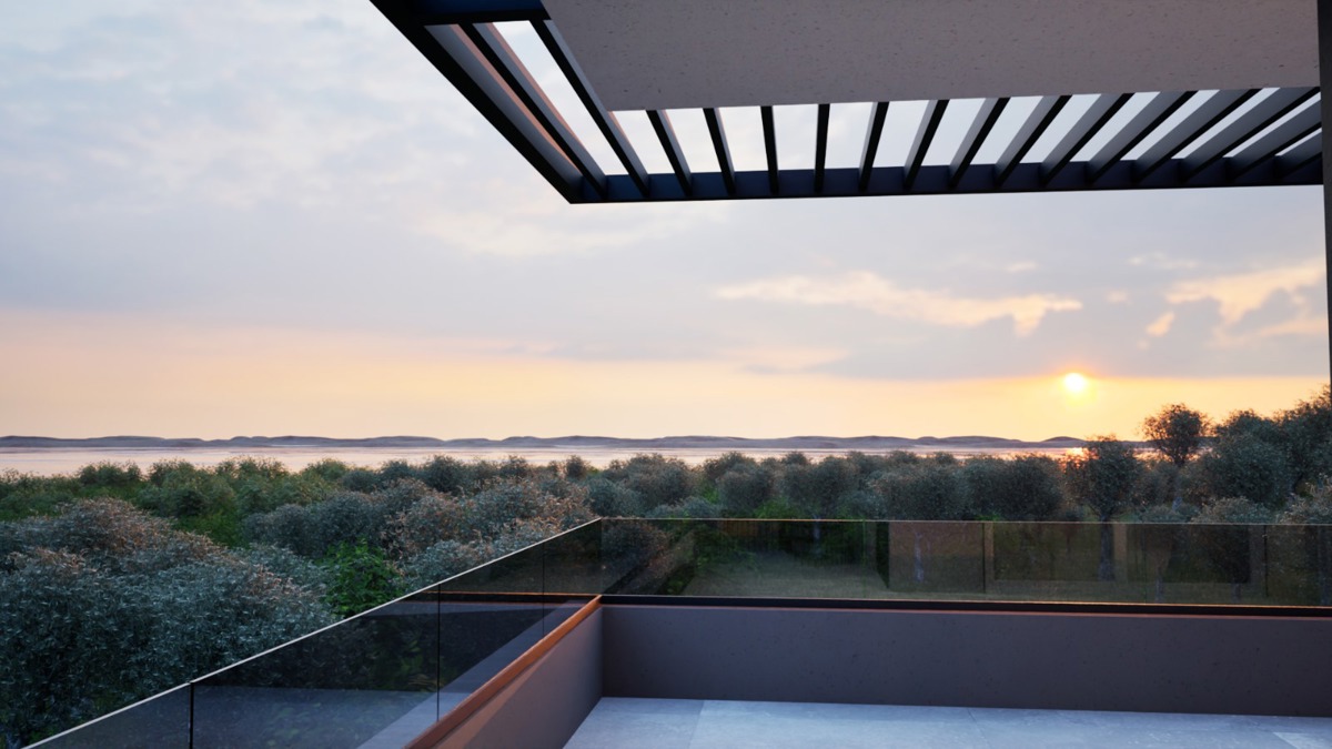 Luksuzna novogradnja - dvigalo, toplotne črpalke, pogled na morje