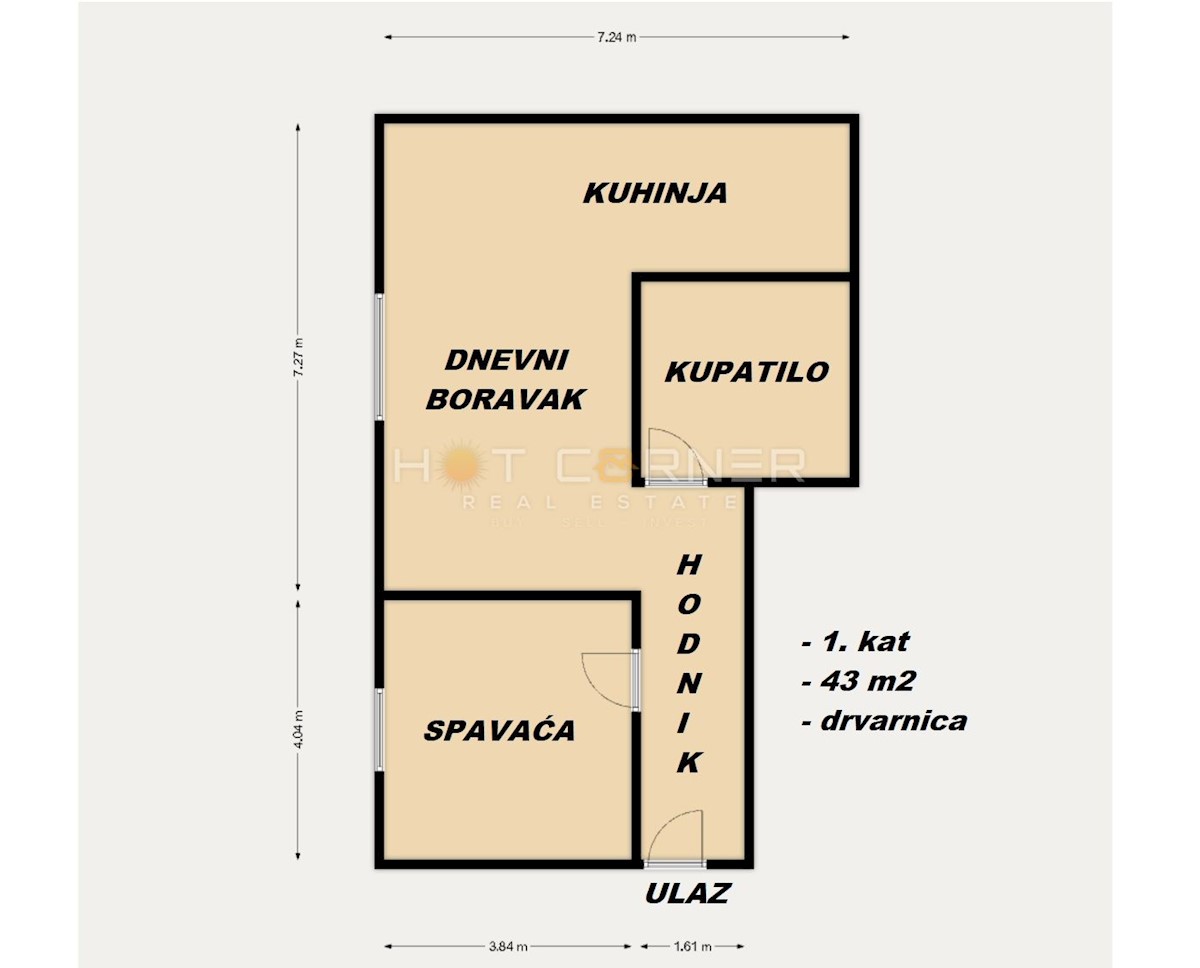 Stanovanje Stoja, Pula, 43m2