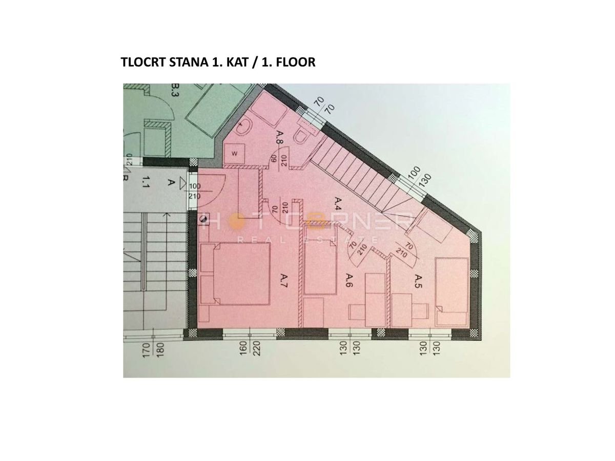 Stanovanje Kaštanjer, Pula, 63,36m2