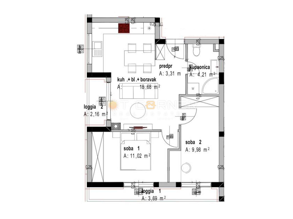 Stanovanje Premantura, Medulin, 45m2