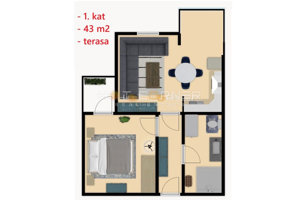 Stanovanje Peroj, Vodnjan, 43m2