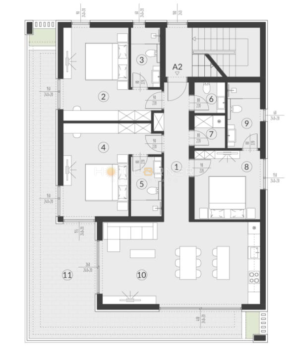 Stan na prvem nadstropju v ekskluzivni rezidenci – Medulin