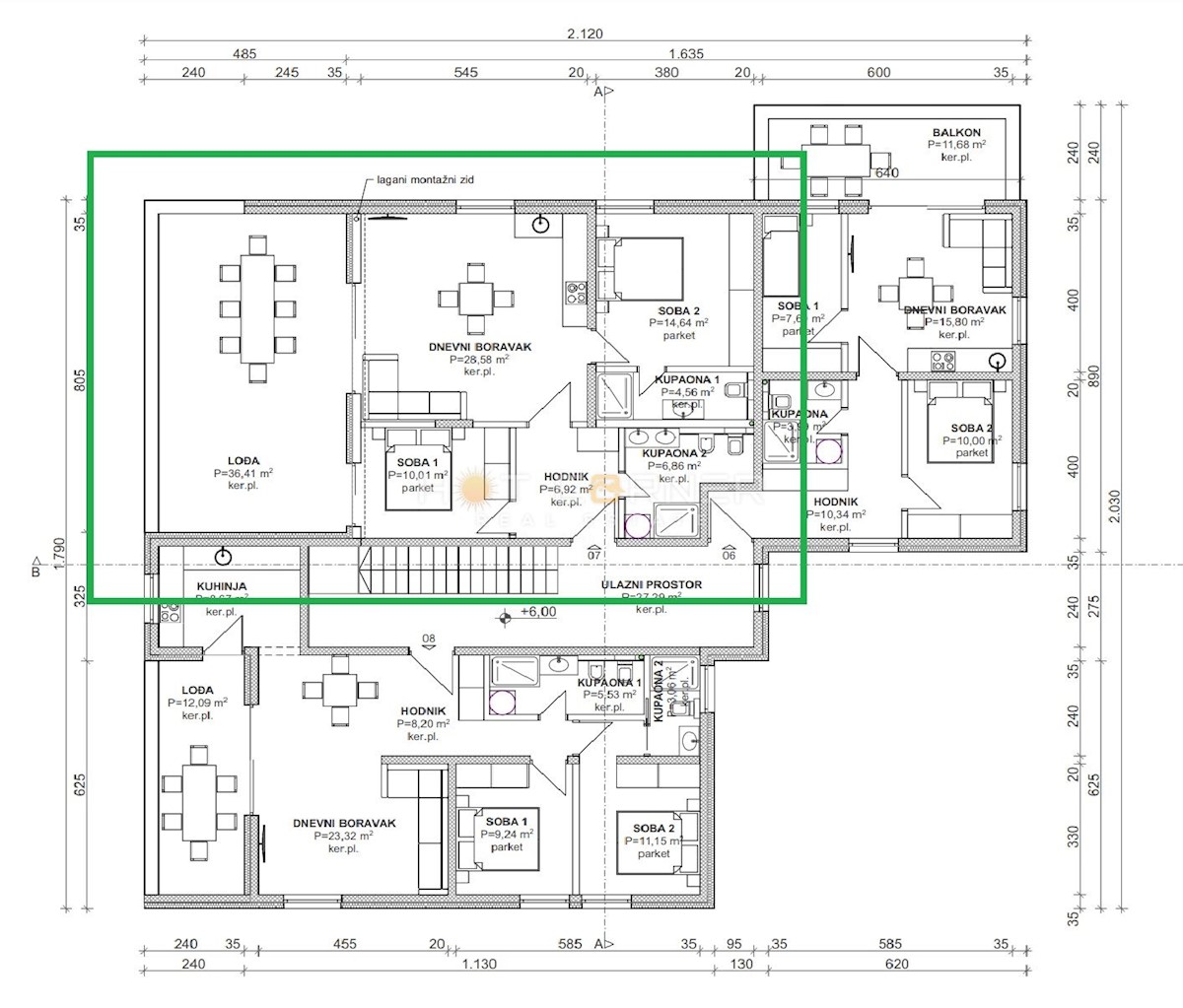 Stanovanje Banjole, Medulin, 101,50m2