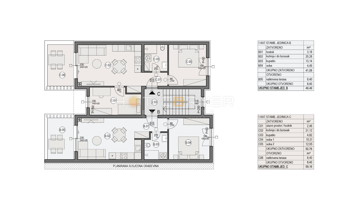 Stanovanje Štinjan, Pula, 42,05m2