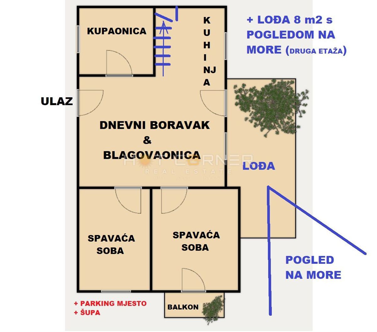 Stanovanje Premantura, Medulin, 52m2