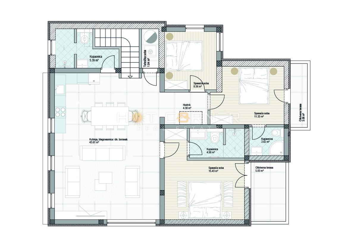 Stanovanje Premantura, Medulin, 105m2