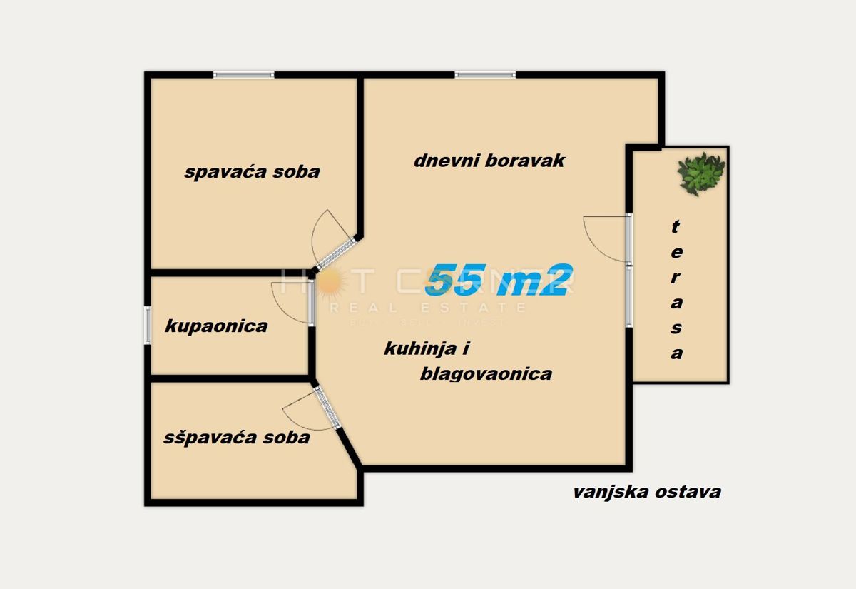 Stanovanje Medulin, 55m2