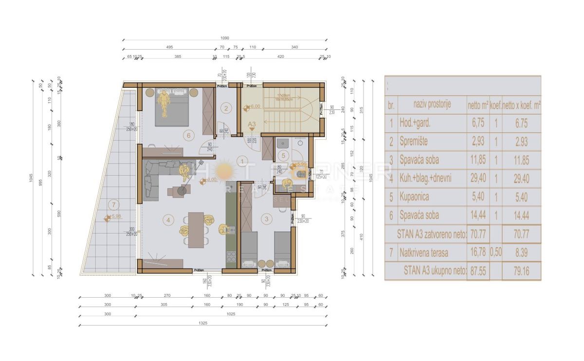 Stanovanje Medulin, 84,50m2
