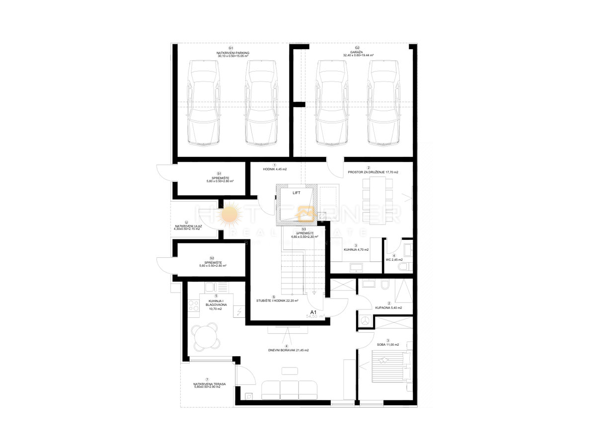 Stanovanje Valdebek, Pula, 57m2