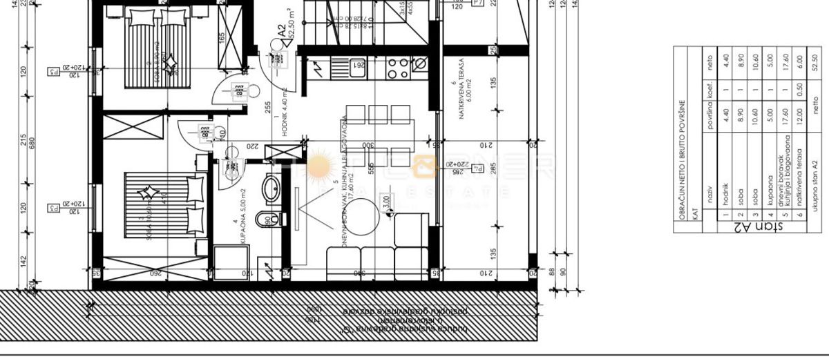 Novogradnja v Pulju: stanovanje v 1. nadstropju s parkiriščem in shrambo