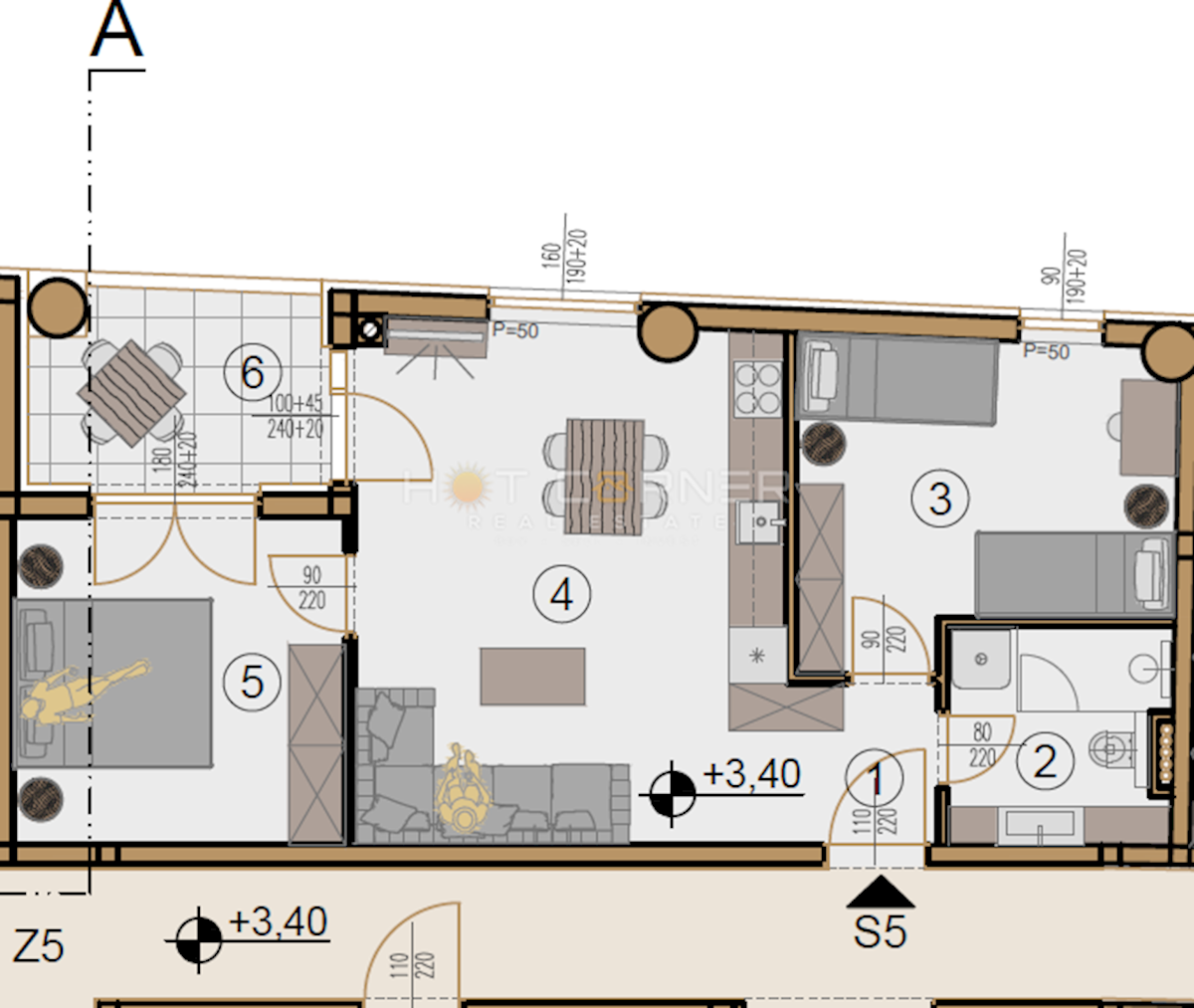 Stanovanje Centar, Pula, 61,89m2