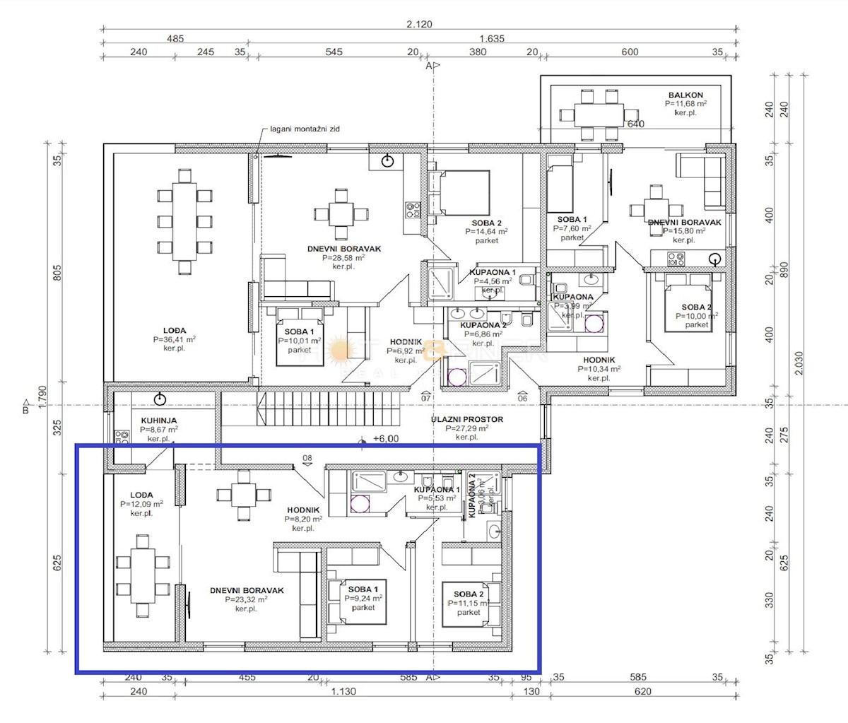 Stanovanje Banjole, Medulin, 81,50m2