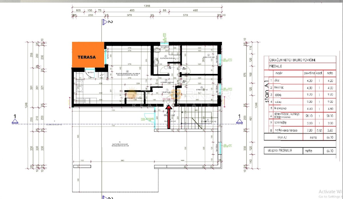 Stanovanje Valbandon, Fažana, 68,50m2