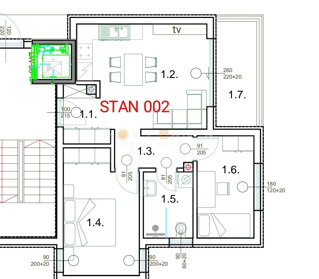 Pula - stan v pritličju 58,65 m² z parkiriščem in vrtom