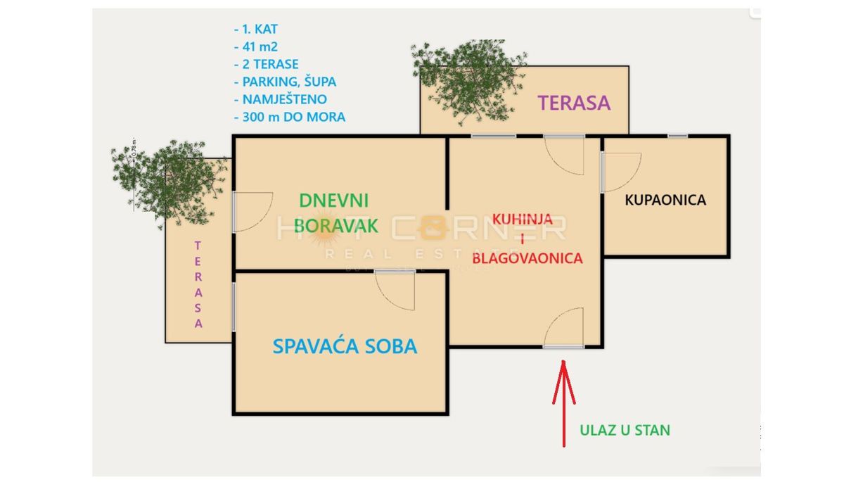 Stanovanje Premantura, Medulin, 41m2