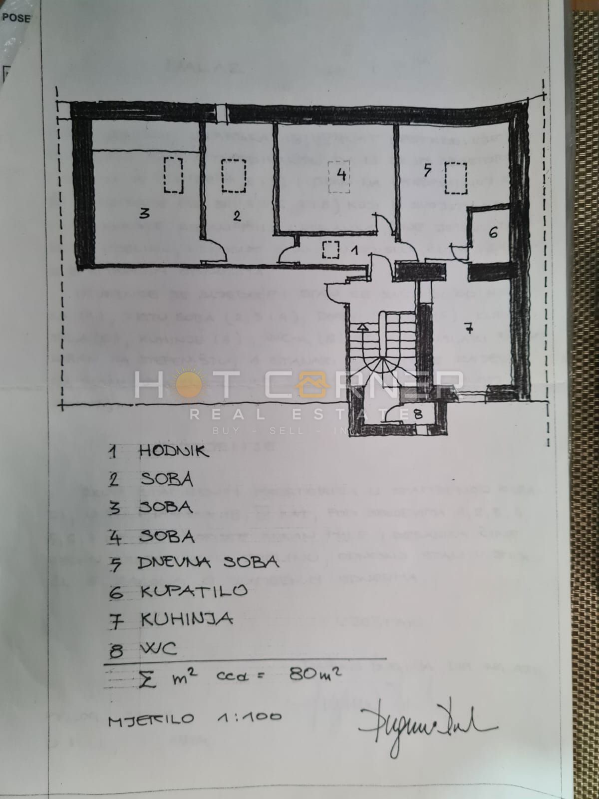 Stanovanje Centar, Pula, 80m2
