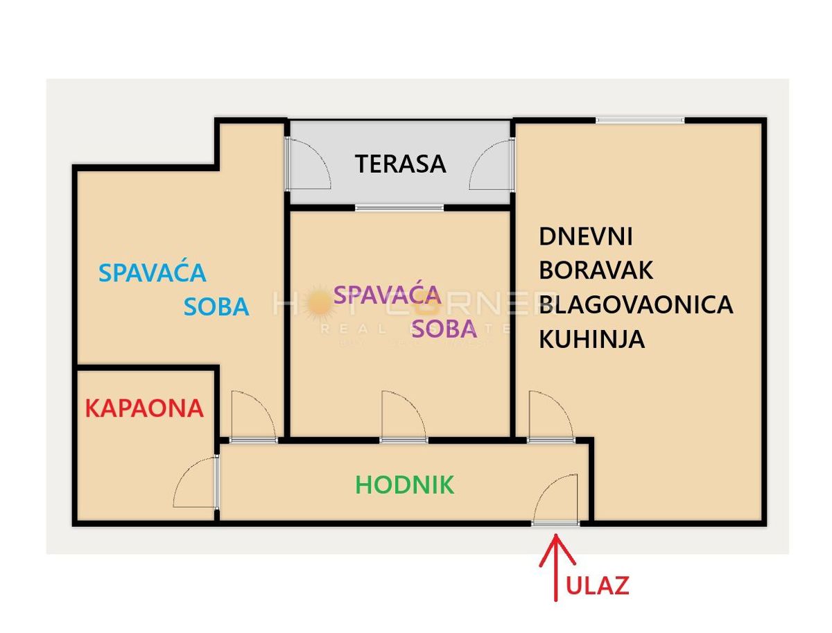 Stanovanje Centar, Pula, 60m2