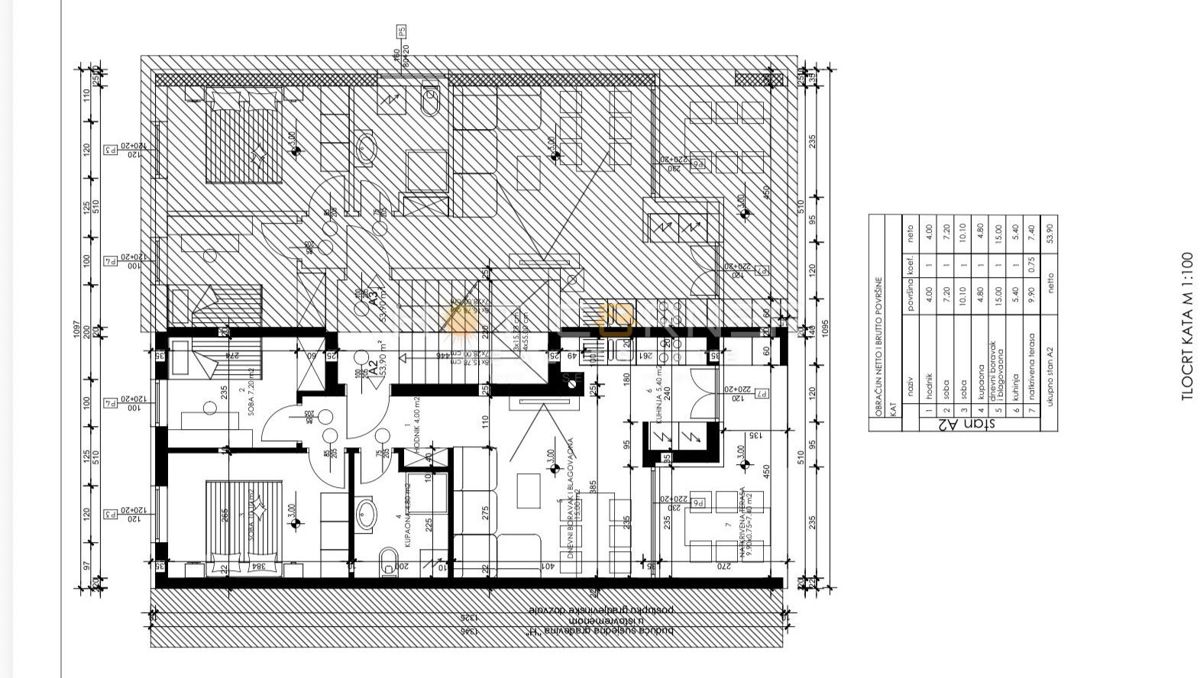 Novogradnja v Pulju: stanovanje v 1. nadstropju s parkiriščem in shrambo