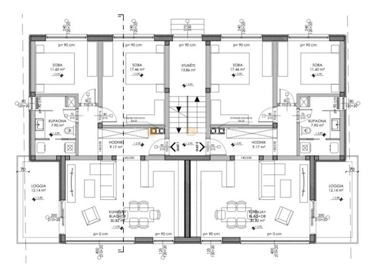 Stanovanje Štinjan, Pula, 125m2