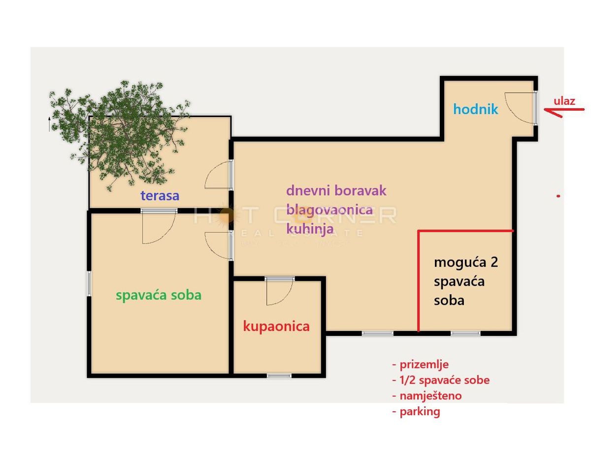 Stanovanje Vinkuran, Medulin, 56m2
