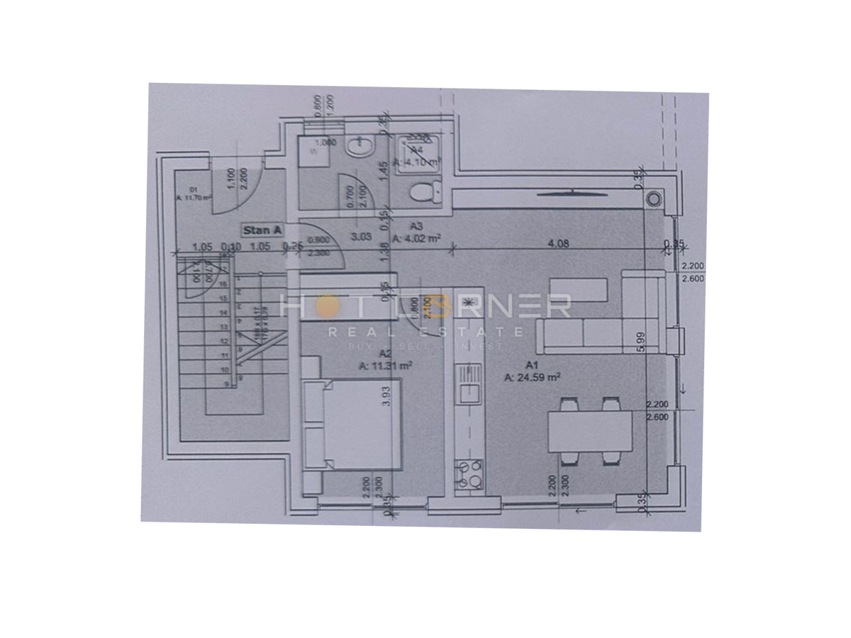Stanovanje Valdebek, Pula, 57m2