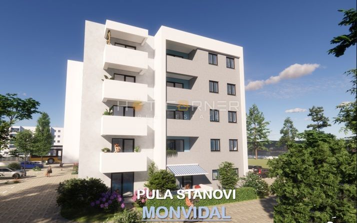 Monvidal, Pulj, odlična lokacija, 2 spalnici, loža, dvigalo