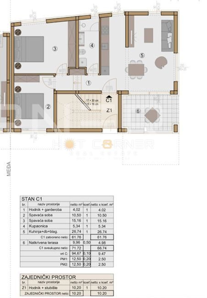 Stanovanje Medulin, 81,21m2