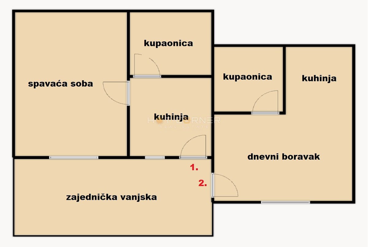 Stanovanje Centar, Pula, 60m2