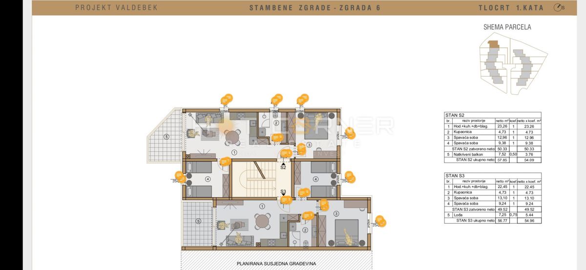 STAN NA PRVEM NADSTROPJU, NOVOGRADNJA VALDEBEK