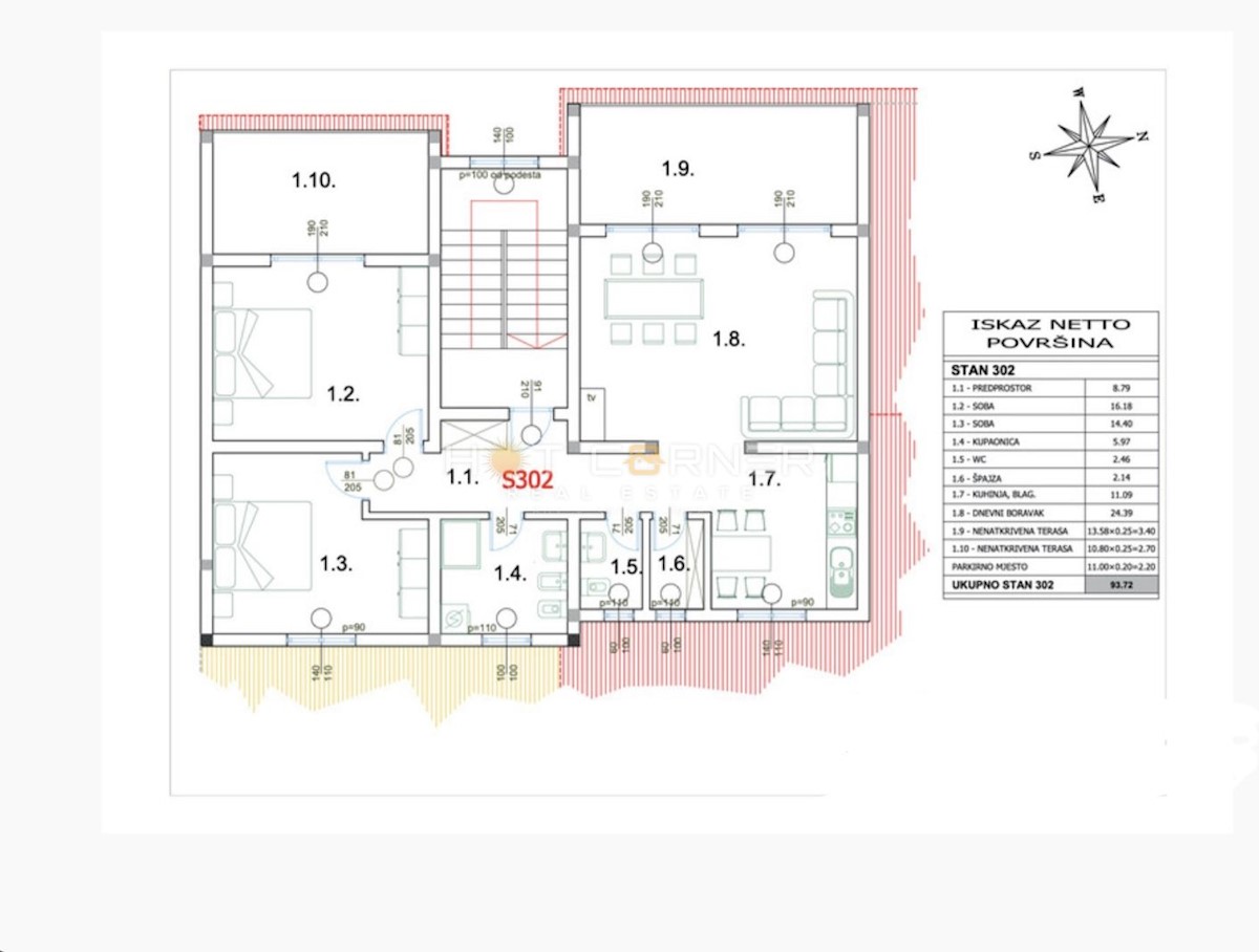 Stanovanje Peroj, Vodnjan, 93,72m2