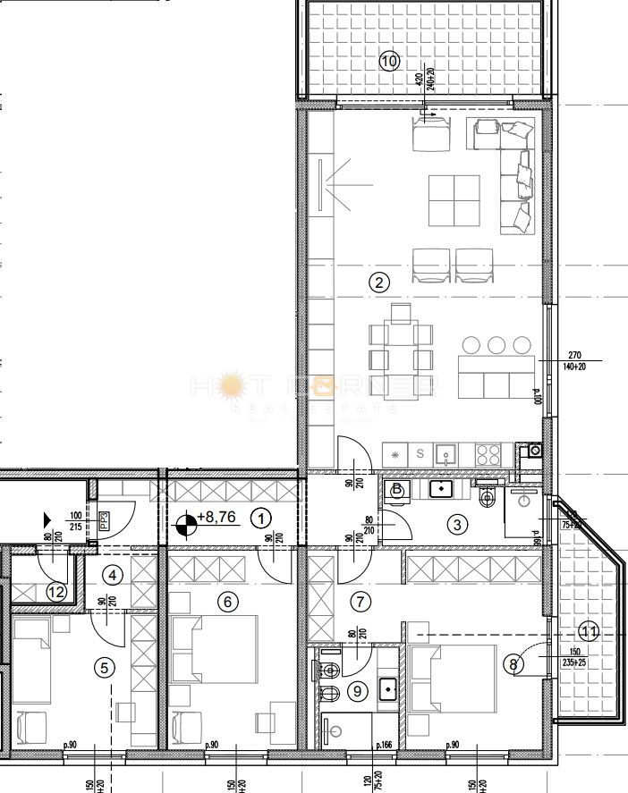Stanovanje Sv. Polikarp / Sisplac, Pula, 121m2