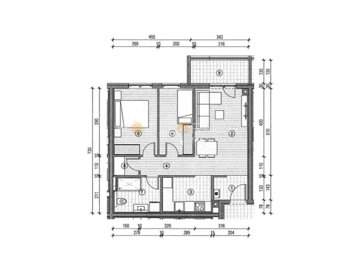 Stanovanje Veruda, Pula, 62m2