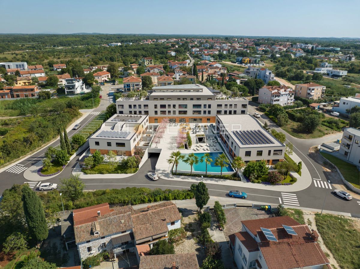 Poreč, luksuzno stanovanje, 3 spalnice, čudovit pogled na morje, bazen, dvigalo