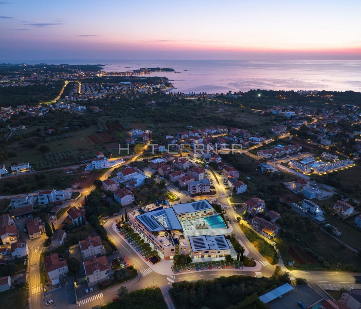 Poreč, luksuzno stanovanje, 3 spalnice, čudovit pogled na morje, bazen, dvigalo
