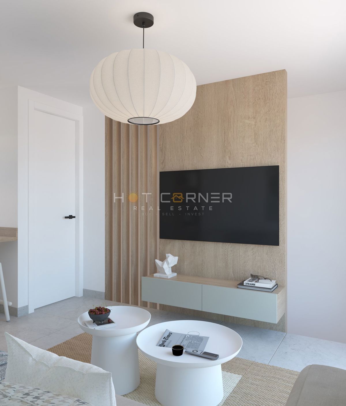 Eleganten trisobni stan v treh etažah z vrtom in pogledom na morje