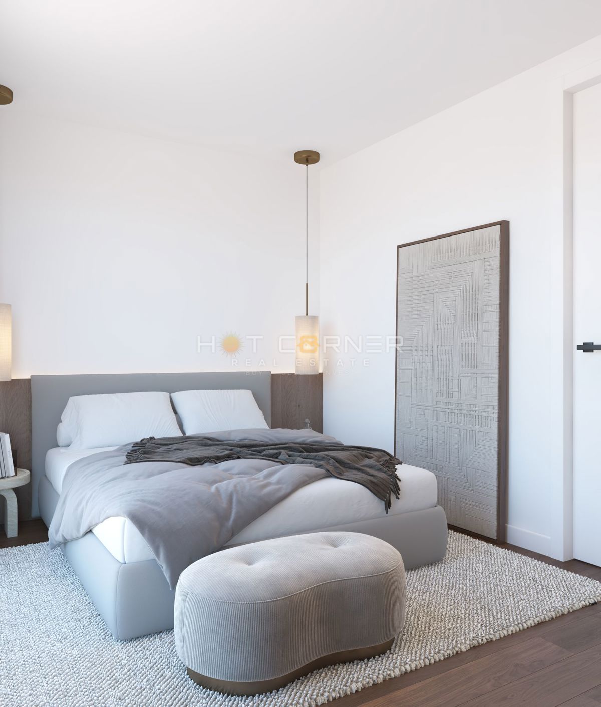 Eleganten trisobni stan v treh etažah z vrtom in pogledom na morje